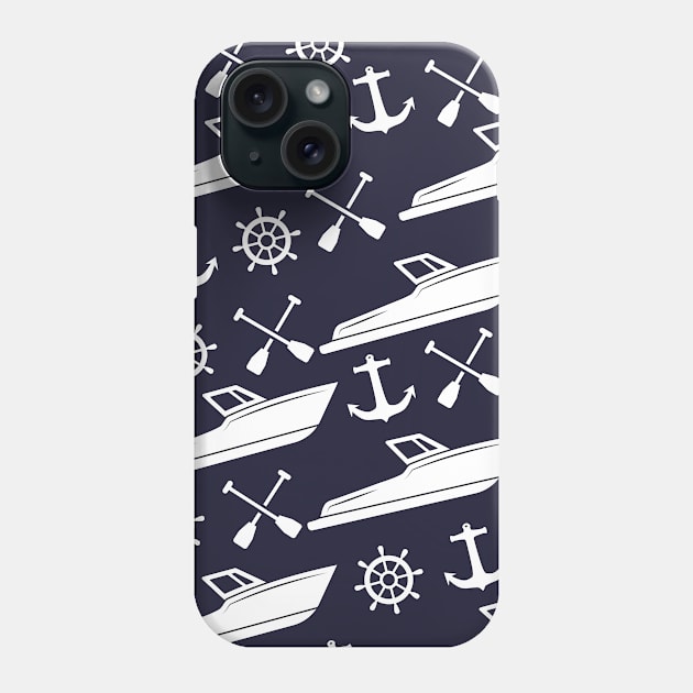 The marine. Rudder and anchor Phone Case by marieoficial