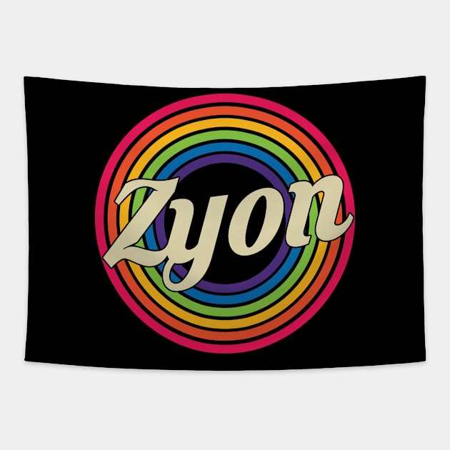 Zyon - Retro Rainbow Style Tapestry by MaydenArt