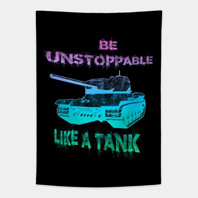 Colored Tank Tapestry by Tarasevi4