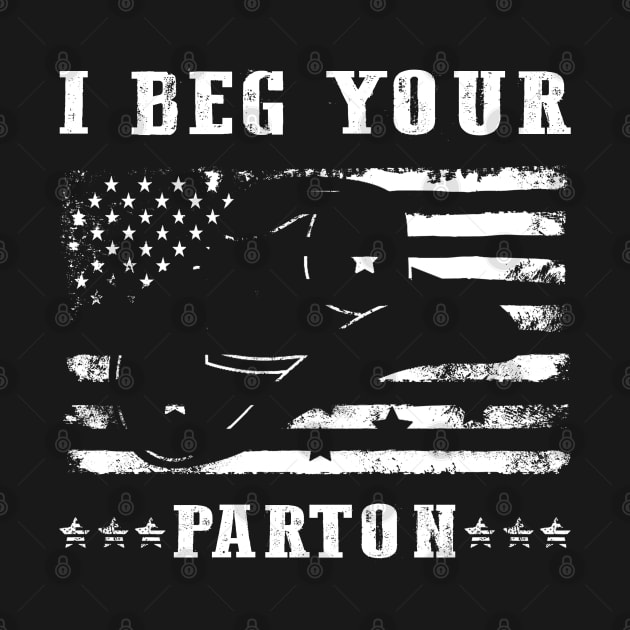 I Beg Your Parton USA Flag by Symmetry Stunning Portrait