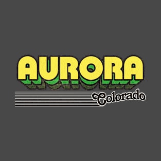 Aurora, Colorado | Retro Stripes T-Shirt