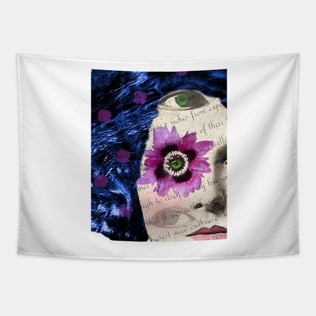 Poppy Face Tapestry by Loveday101