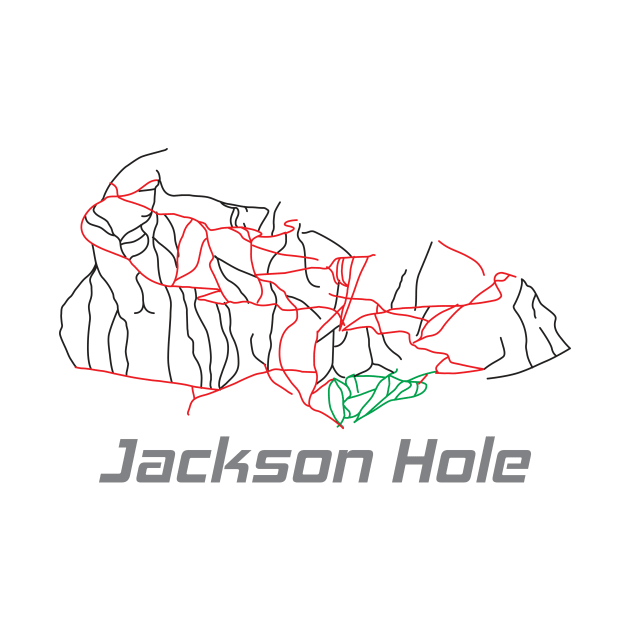 Jackson Hole Wyoming Ski Pist Map by yeoys