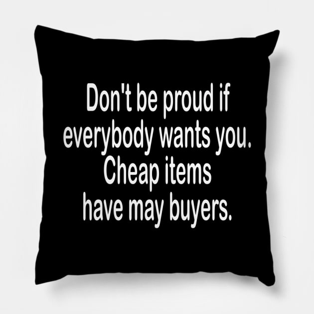 Know your value - inspirational t-shirt gift idea Pillow by MotivationTshirt