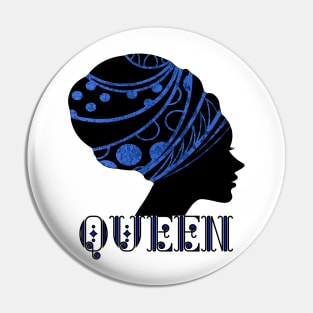 WOMEN Empowerment Black Queen Blue Pin