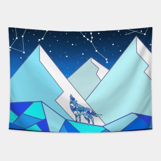 Howling Night Sky Tapestry