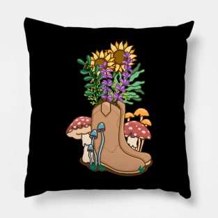 Mushrooms and Plants Pillow