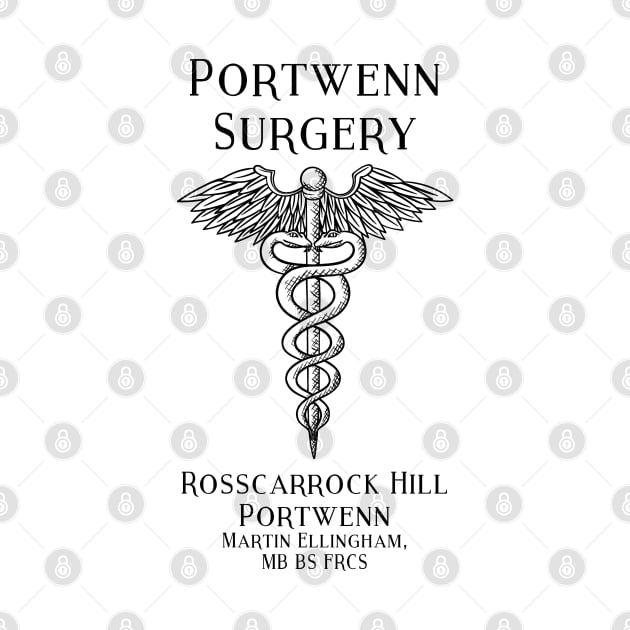 Portwenn Surgery Port Isaac Doc Martin Cornwall by SonnyBoyDesigns