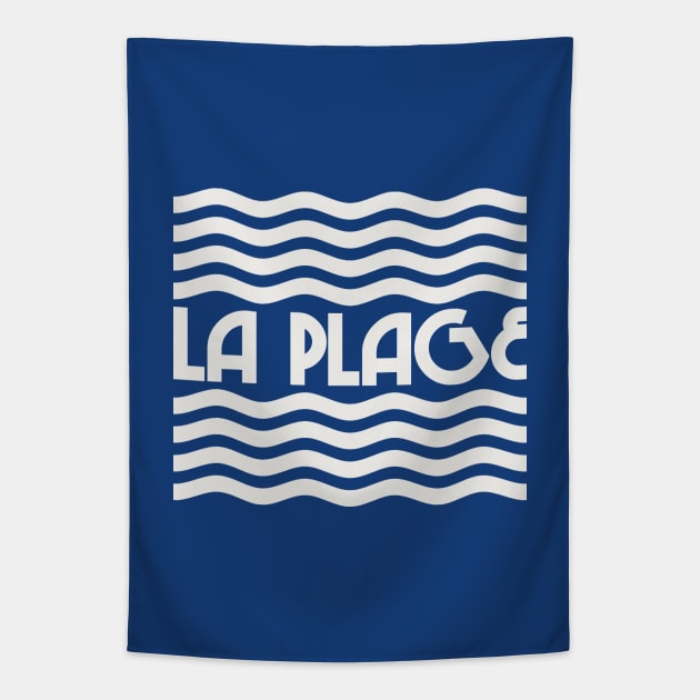 La Plage - The Beach (white) Tapestry by Belcordi