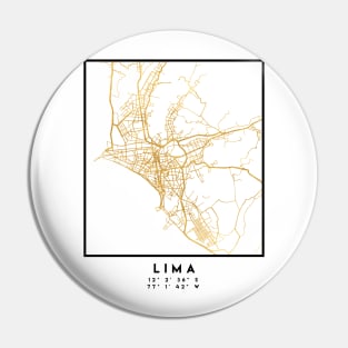 LIMA PERU CITY STREET MAP ART Pin