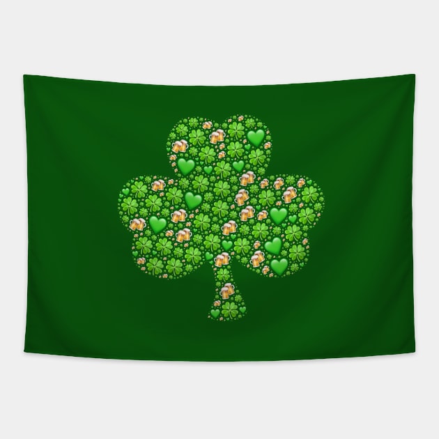 st patricks clover beer Tapestry by gossiprag