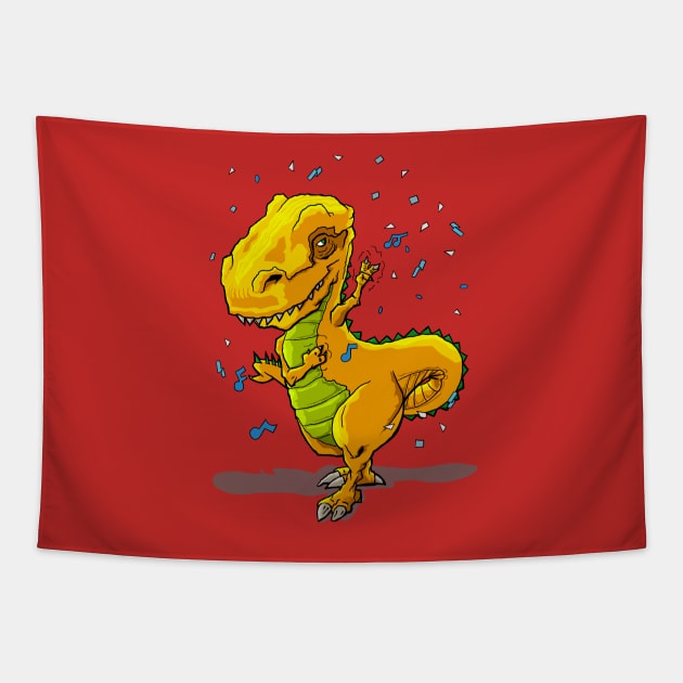 Dinomite Dancer Tapestry by popgeeks