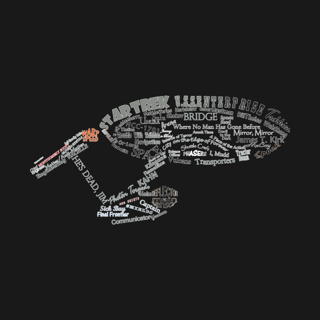 Enterprise Word Cloud - Star Trek - T-Shirt