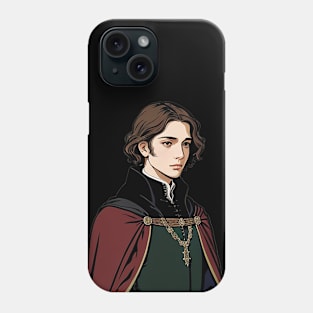 Young Noble Prince with a Sad Expression Phone Case