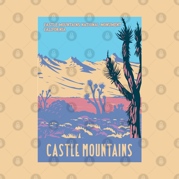 WPA Poster of Castle Mountains National Monument by JohnLucke