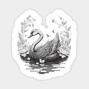 Beautiful Swan Magnet