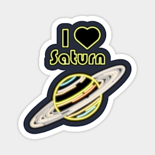 Electric Solar System I Love Saturn Magnet