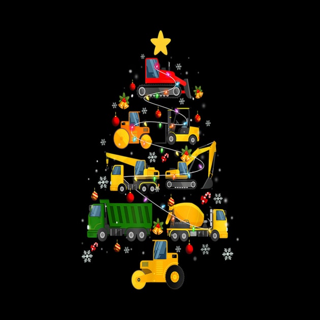 Construction Excavator Christmas Tree by Buleskulls 