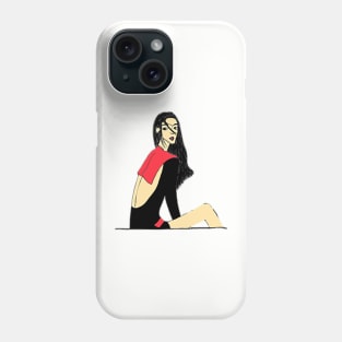 Tasteful Nice-Looking Girl - Girl with Long Hair Style Phone Case