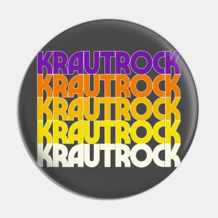 Krautrock - Retro Styled Typography Music Design Pin