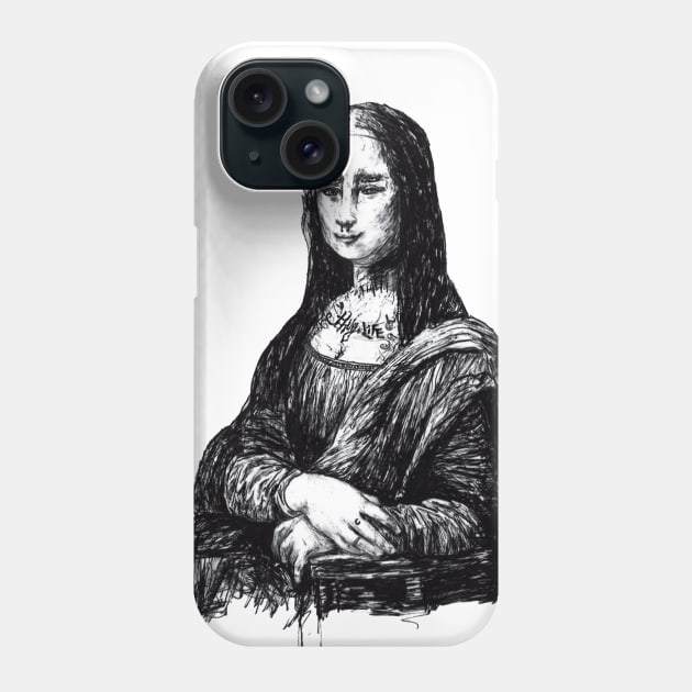 Psychedelic Mona Lisa Phone Case by momaartist