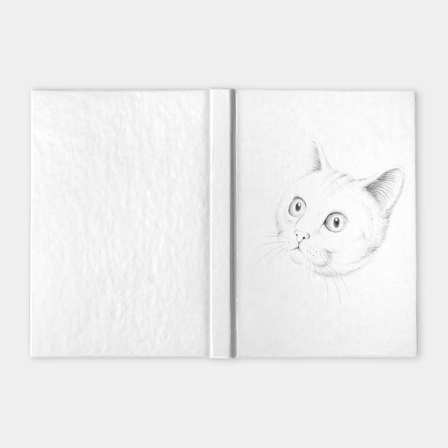 Cat Face Drawing Cat Face Drawing Notebook Teepublic