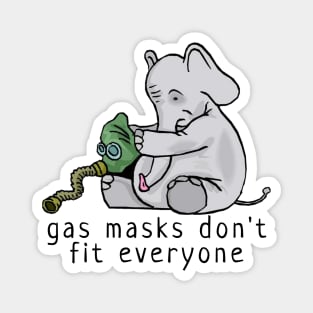 Gas Masks Elephant Magnet