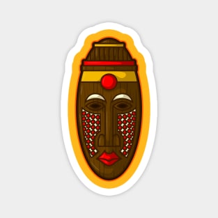 Ancient african aboriginal mask design Magnet