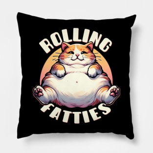 Rolling Fatties Plump Paws Paradise Majestic Fat Cat Poster Pillow