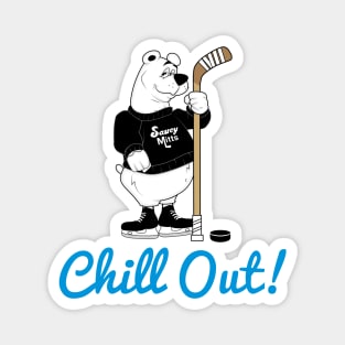 Chill Out! Hockey Polar Bear Magnet