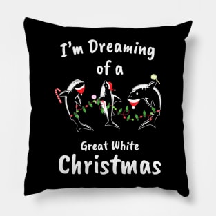 I'm dreaming of a great white christmas Pillow
