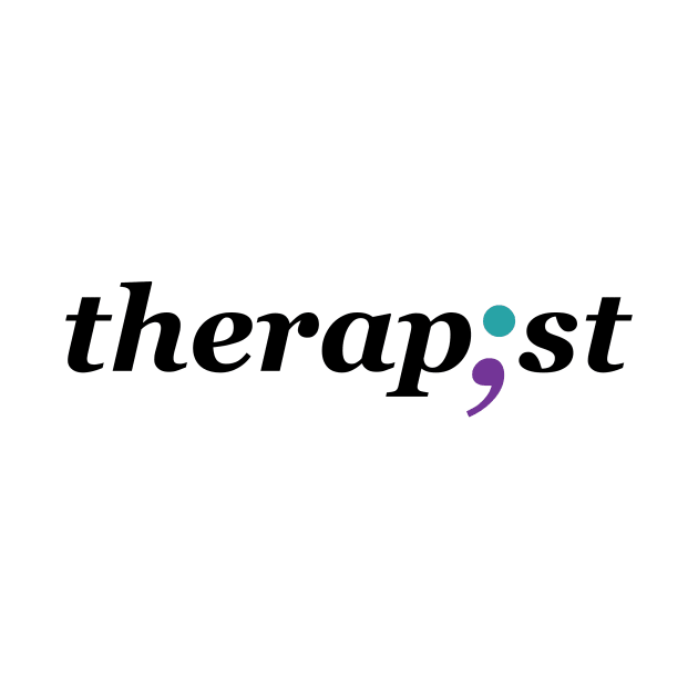 Therapist Semi-colon - Mental Health Awareness Design by Therapy for Christians