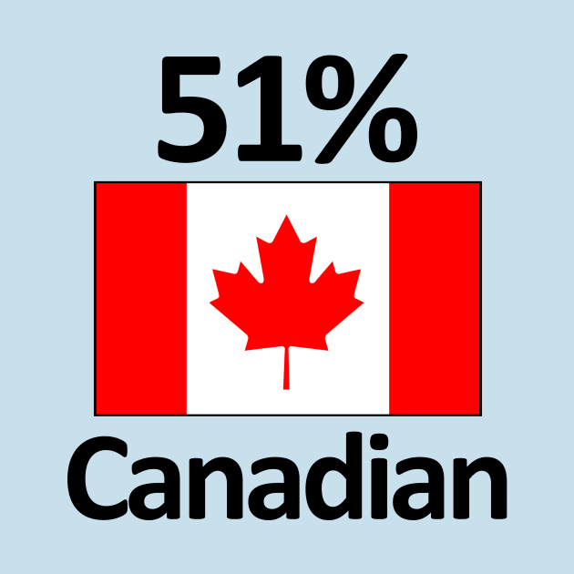 Funny Canada Heritage 51% Canadian by Stuffosaurus