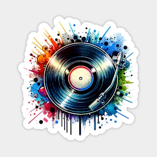 Graffiti Vinyl Record Magnet