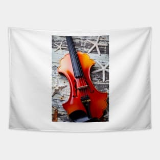 Baroque Violin And Starfish Tapestry