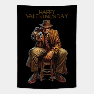 Happy Valentine’s Day. 1920’s art deco Gangster. Tapestry