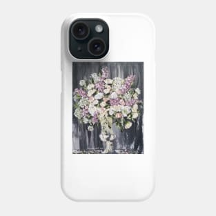 Vintage Beauty, Abstract Bouquet, Antique Bouquet, Beautiful Flowers, Pastel Florals, Palette Knife Flowers, vintage flowers, vintage vase of flowers Phone Case