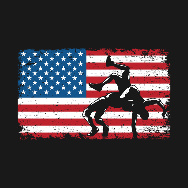 American Flag Wrestling Patriotic USA Flag Wrestling Gifts Men by blacks store