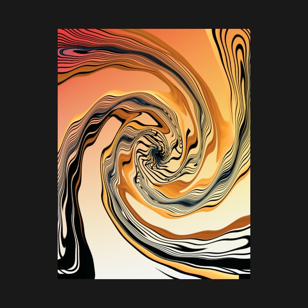 Amber Flow Abstract by Whisperingpeaks