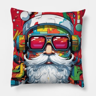 Santa Claus & Cyberpunk 2 Pillow