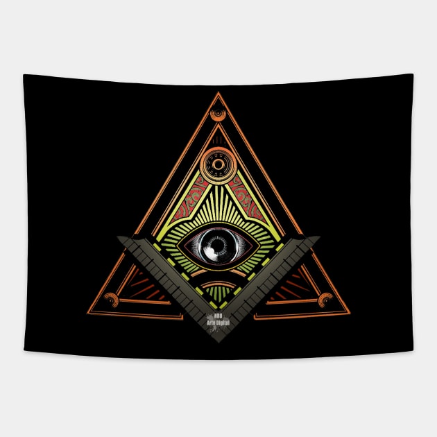 iluminati Tapestry by NRO Arte Digital