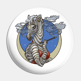 Elegant Art Nouveau Zebra Woman Lady Pin