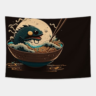 Ramen Bowl Monster Tapestry