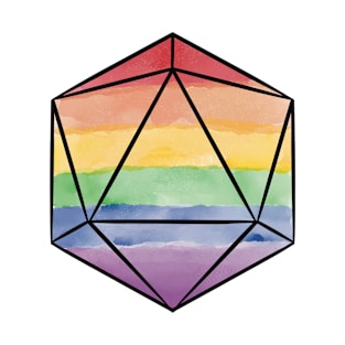 Rainbow Pride d20 Dice T-Shirt