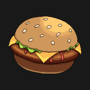 Retro Pixel Art Burger T-Shirt