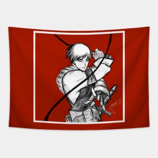 the vampire hunter in red whip adventure Tapestry