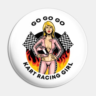 go kart racing girl Pin