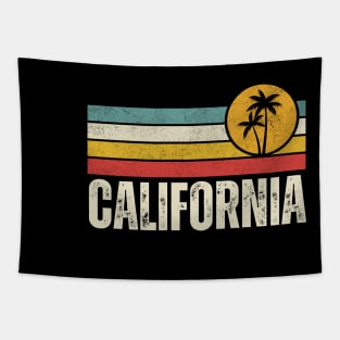 California Vintage 70s Retro Throwback Design Tapestry