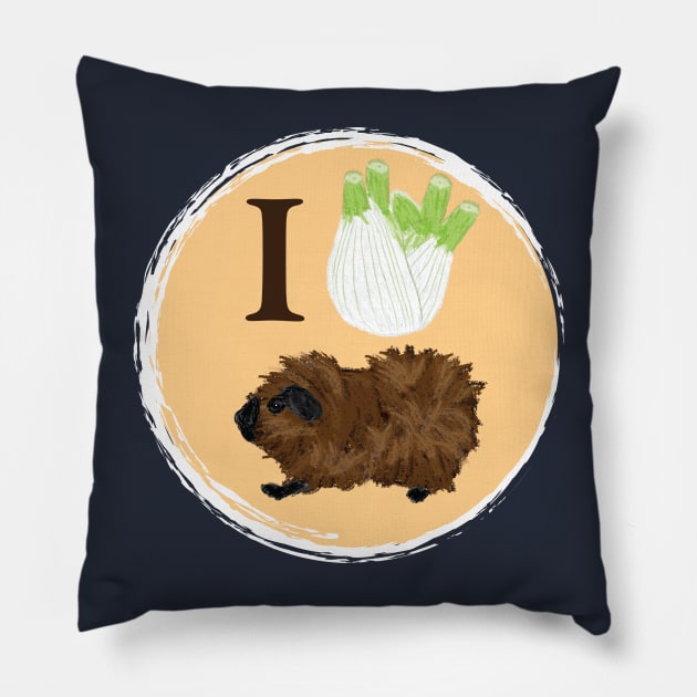 I Love Guinea Pigs III Pillow by JDHegemann