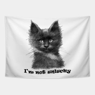 I'm Not Unlucky - Black Kitten sk0135 Tapestry